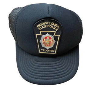 Pennsylvania State Police Trooper Trucker Snapback Hat Cap Mesh Back Adjustable
